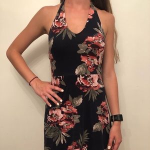 Floral halter top dress